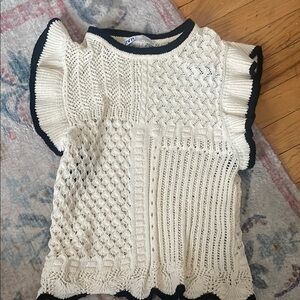 Cream Knit Top